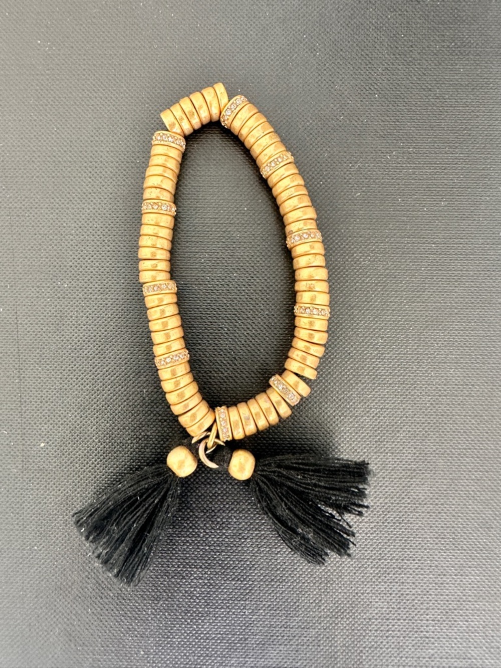 J.Crew Gold Beaded Stretch Bracelet